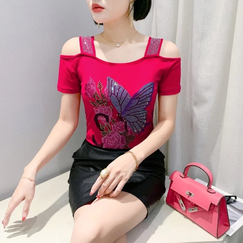 Chic Summer Off-Shoulder T-Shirt