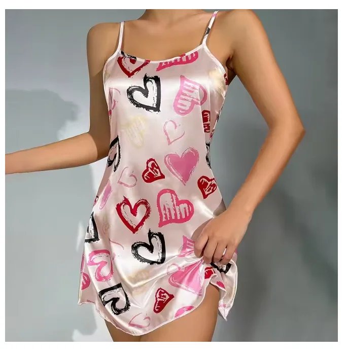 Silk Satin Floral Nightgown