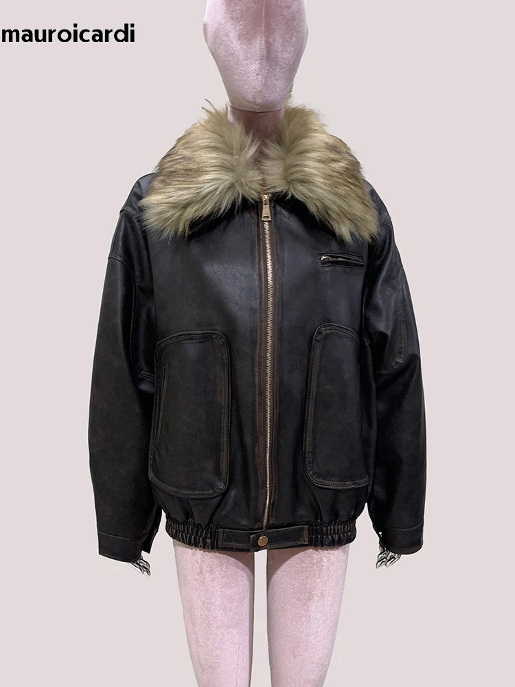Vintage Brown Quilted Leather Jacket