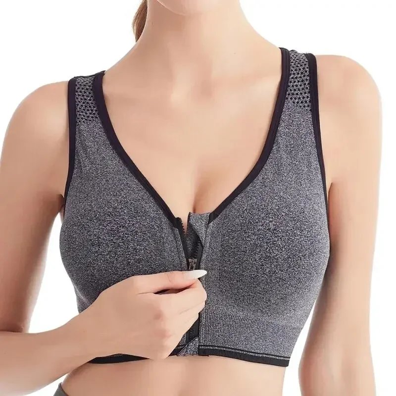Zippered Crop Top for Active Women