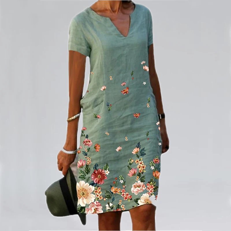 Elegant Floral Midi Dress