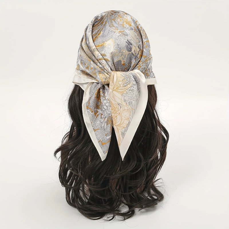 Bohemian Floral Silk Scarf