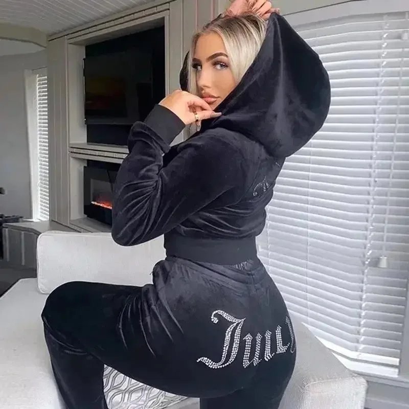 Velvet Diamond Tracksuit for Women