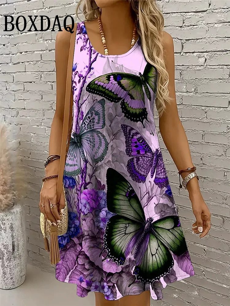 Summer Butterfly Print Sundress