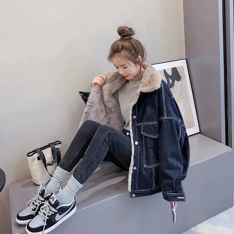 Cozy Oversized Denim Jacket