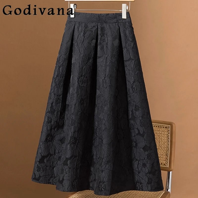 Chic High-Waist A-Line Skirt