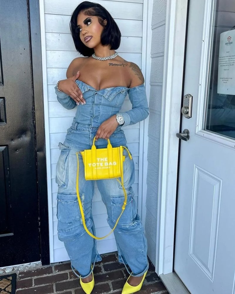 Stylish Wide Leg Denim Jumpsuit