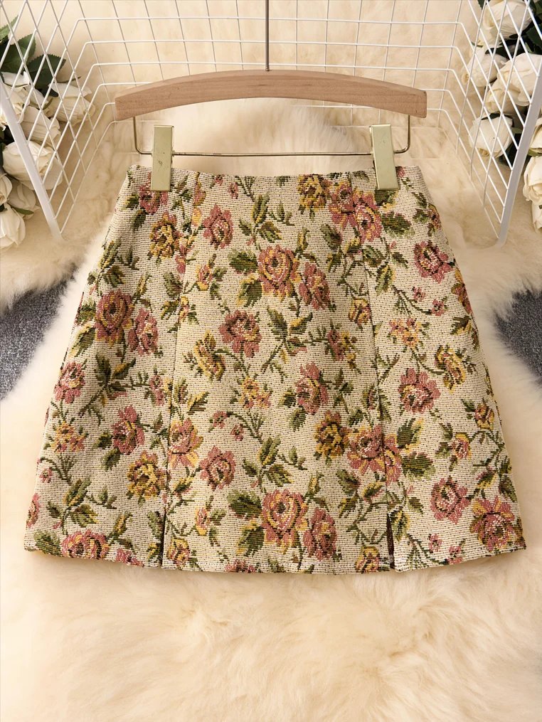 Bohemian High Waist Mini Skirt