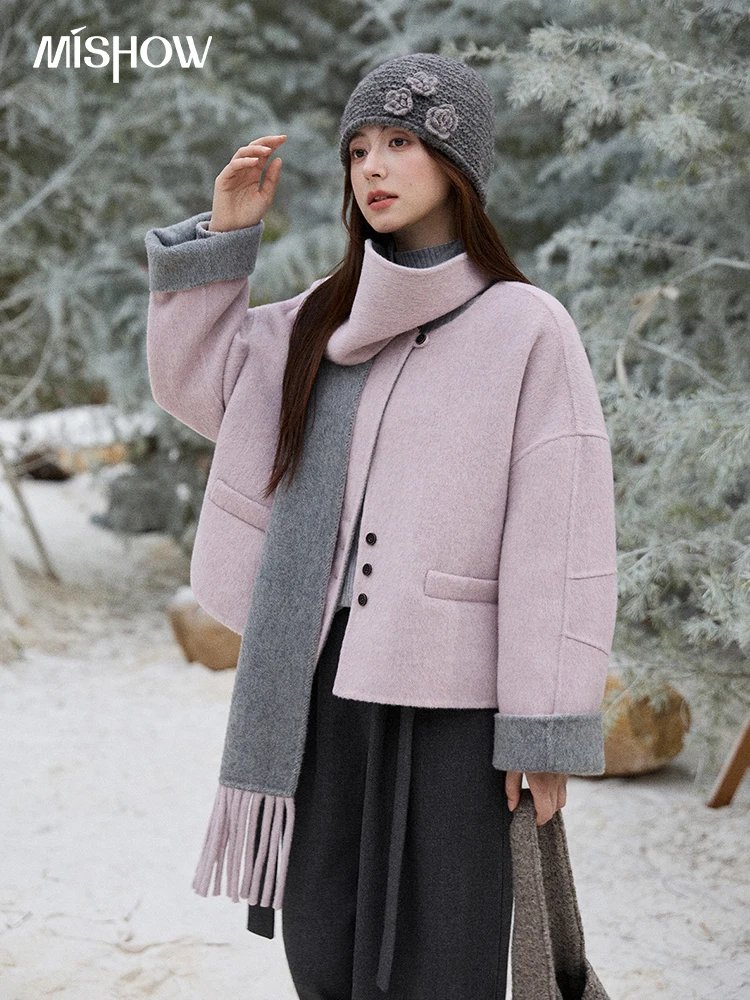 Chic Women's Tweed Short Coat