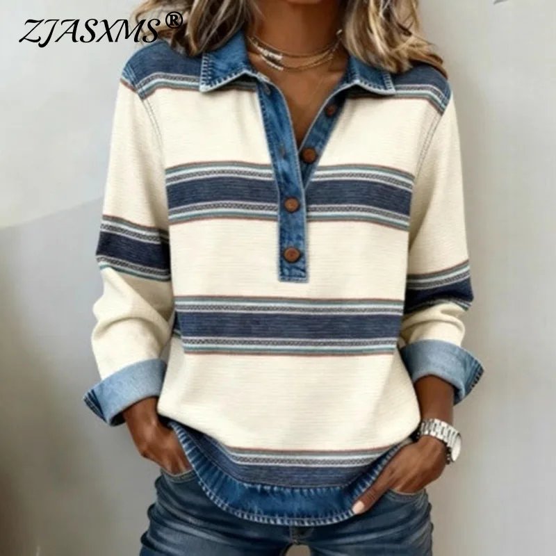 Elegant Retro Contrast Sweatshirt