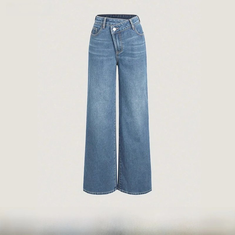 High Waist Straight Leg Jeans