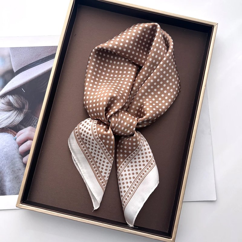 Elegant Polka Dot Square Scarf