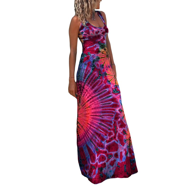 Colorful Tie Dye Maxi Dress