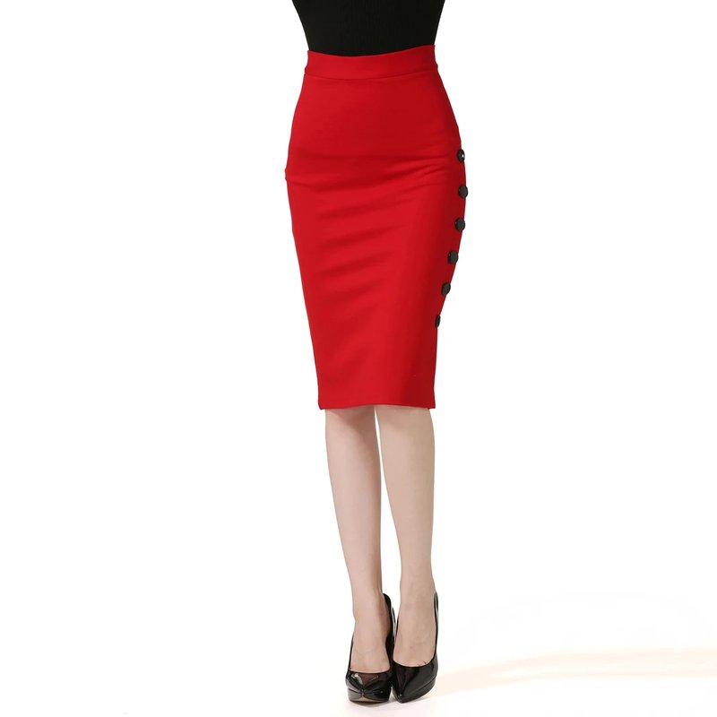 Elegant Midi Pencil Skirt for Women