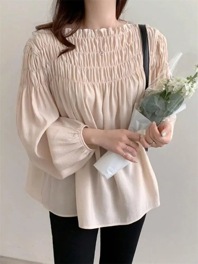 Elegant Chiffon Puff Sleeve Blouse