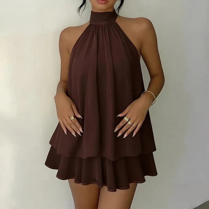 Chic Halter Neck Mini Dress