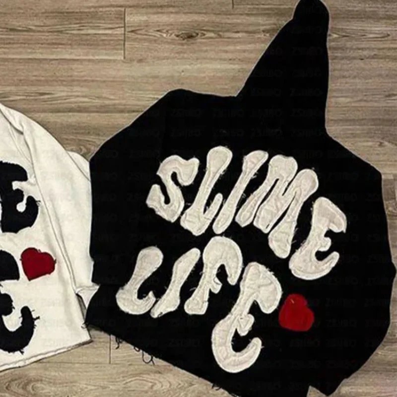 Trendy Contrast Letter Hoodie