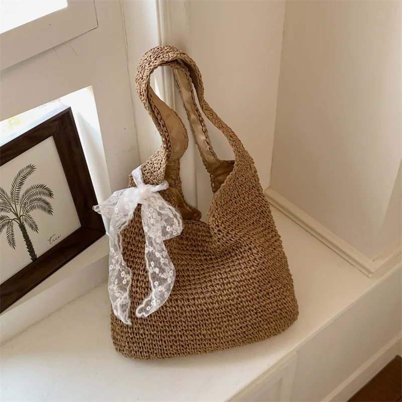 Stylish Handwoven Flower Tote Bag