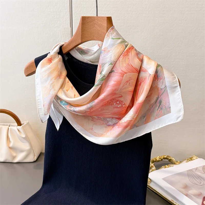 Elegant Floral Silk Scarf