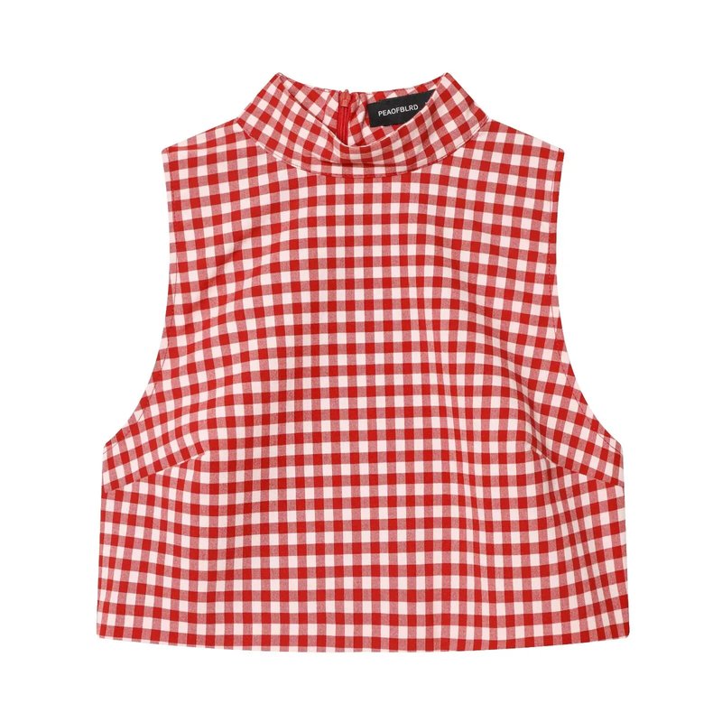Chic Plaid Cropped Vest for Women