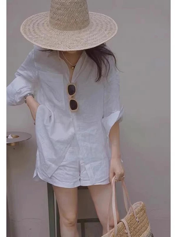 Chic Cotton Linen Two-Piece Set