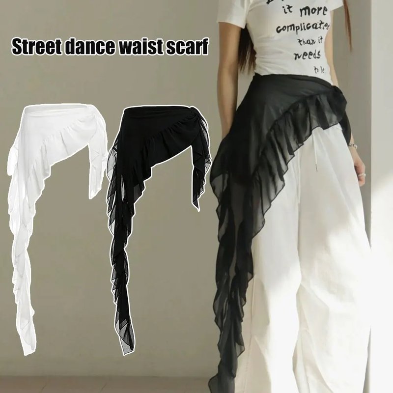 Layered Chiffon Hip Wrap Skirt