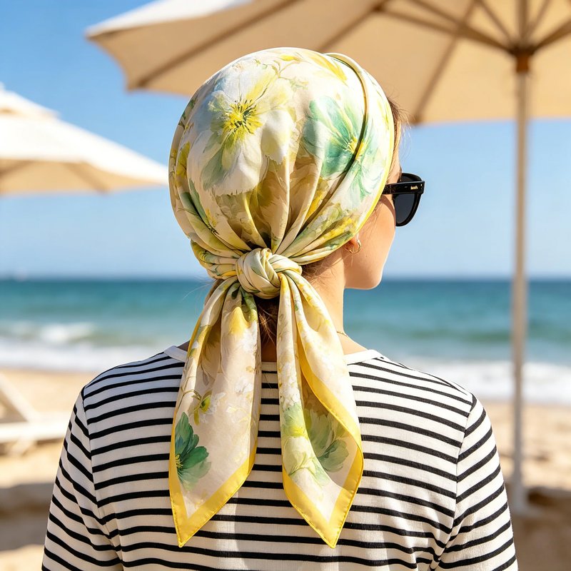 Elegant Floral Silk Scarf