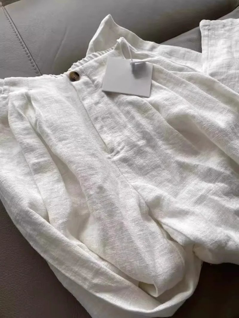 Summer Wide Leg Cotton Pants