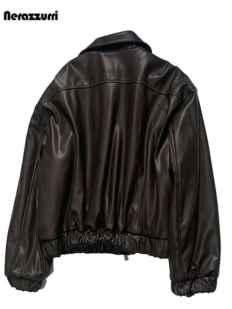 Chic Brown Quilted Leather Jacket
