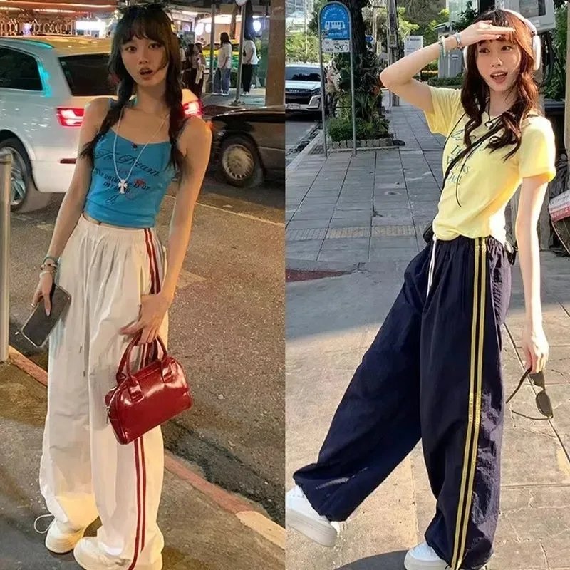 Trendy Striped Cargo Pants for Women