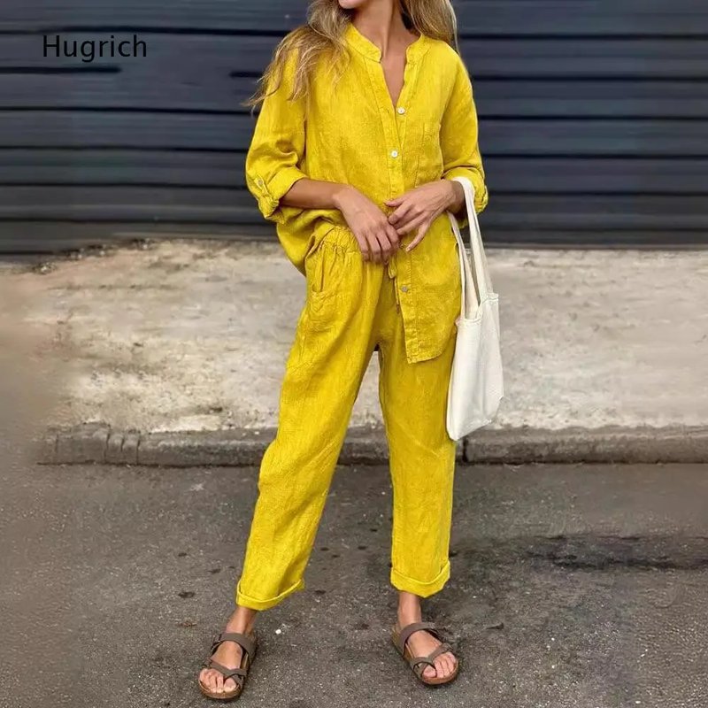 Chic Summer Linen 2-Piece Set