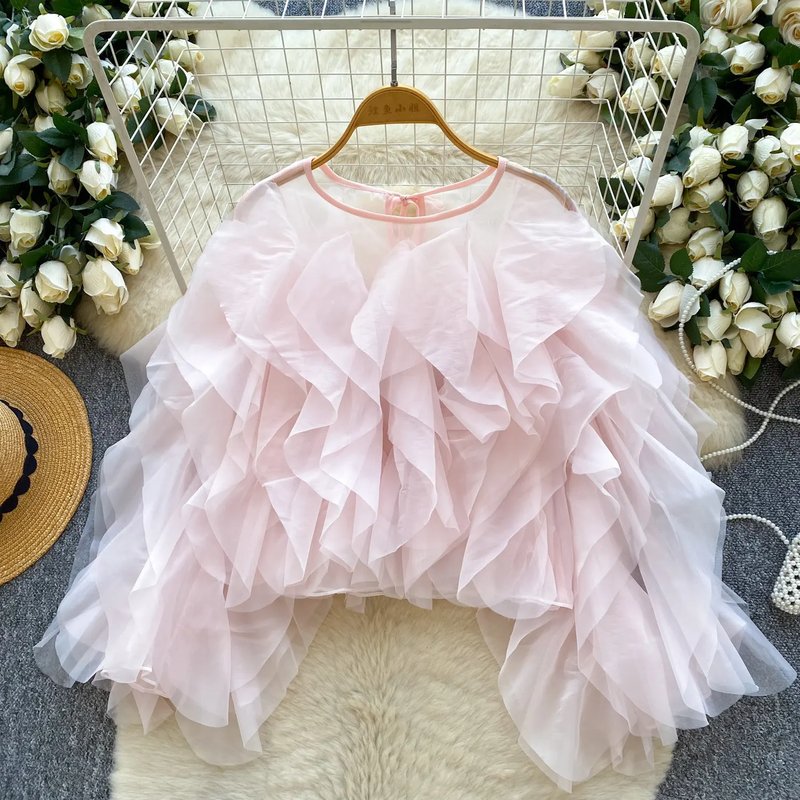 Elegant Ruffle Chiffon Blouse