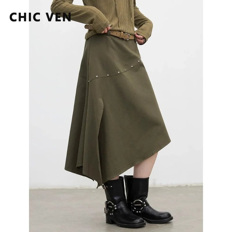 Chic A-Line Star Studded Skirt