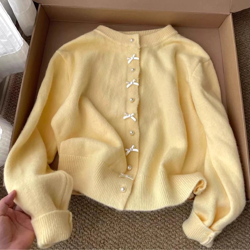 Chic Pearl Button Cardigan