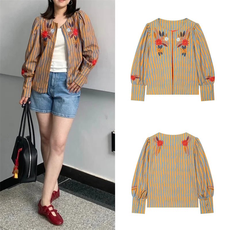 Stylish Floral Embroidered Jacket