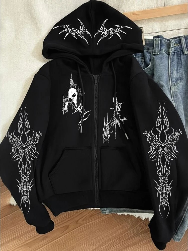 Vintage Y2K Gothic Hoodie
