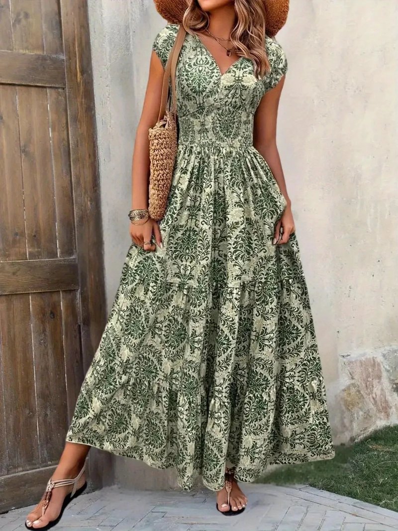 Boho Floral Maxi Dress for Women