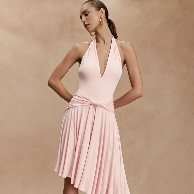 Chic Backless A-Line Midi Dress