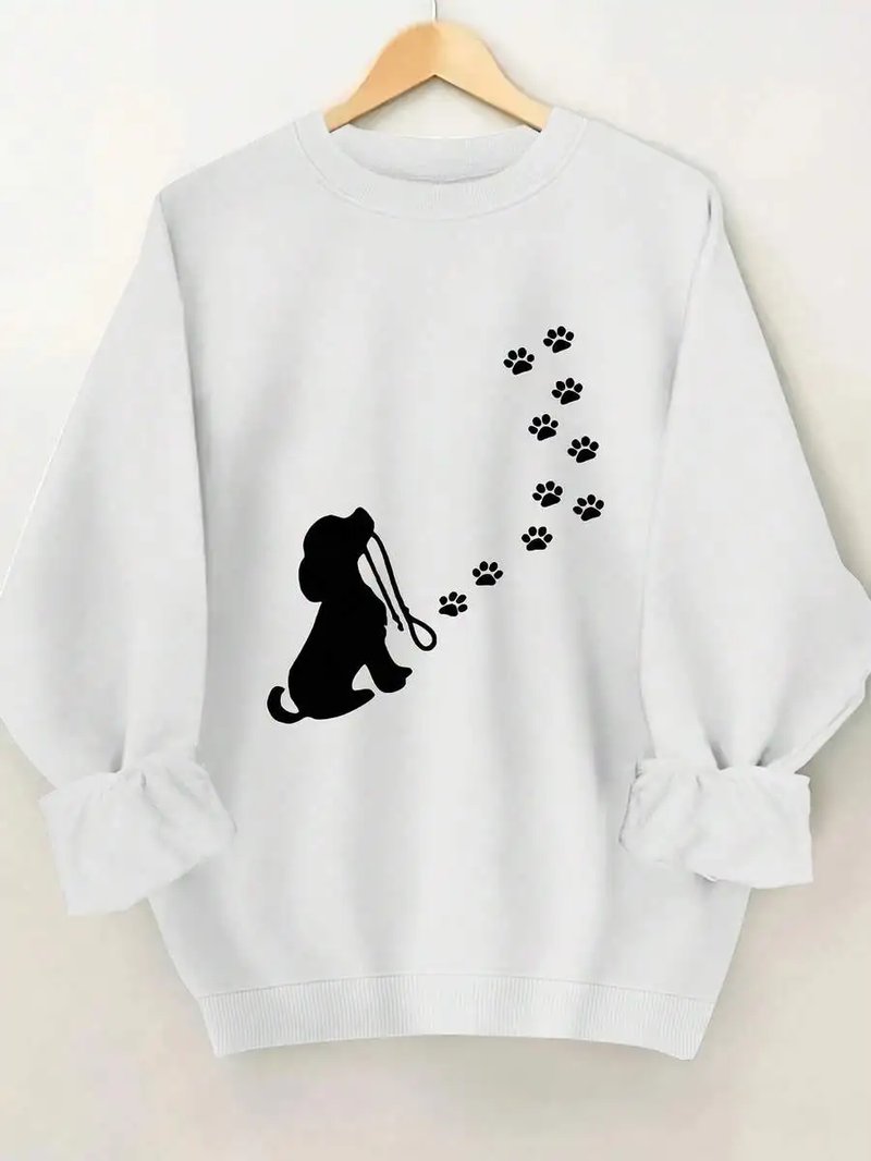 Casual Letter Print Sweatshirt