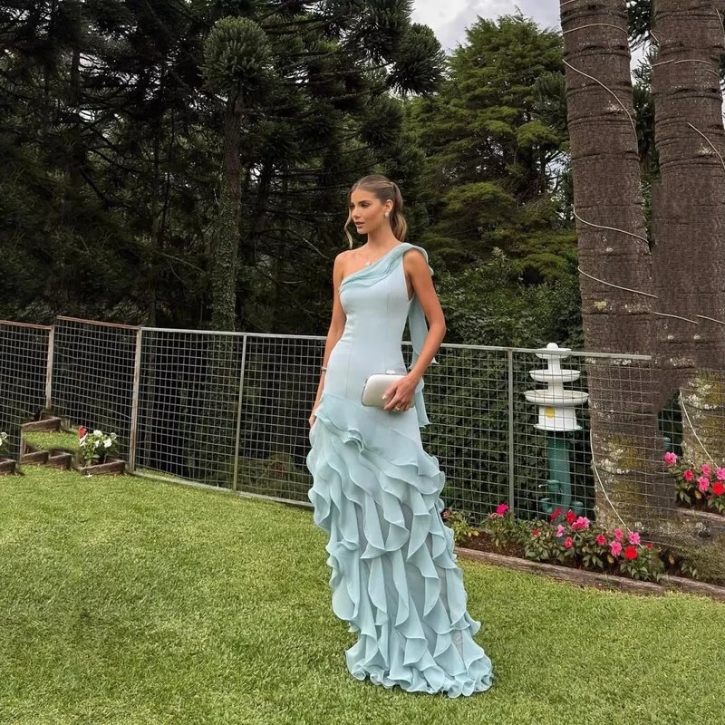 Elegant One Shoulder Mermaid Dress