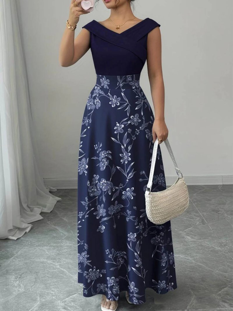 Floral Off-Shoulder Maxi Dress