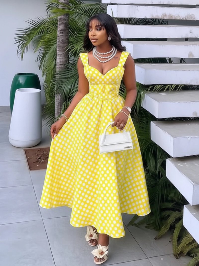 Polka Dot Midi Dress for Any Occasion