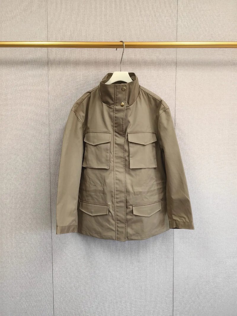 Stylish Women's Khaki Cargo Jacket