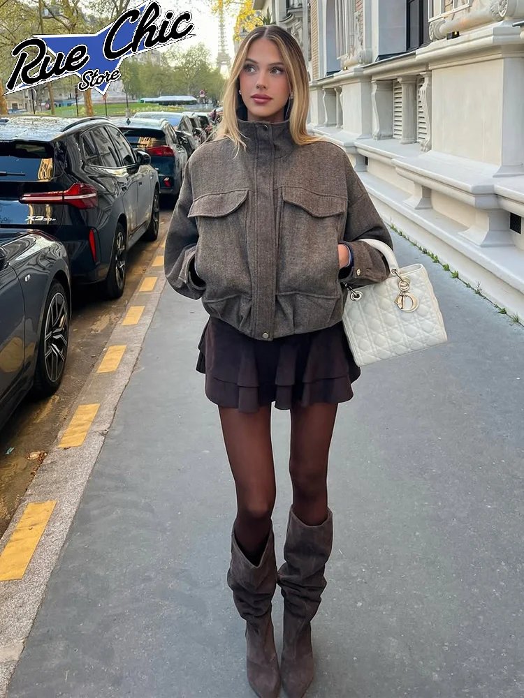 Casual Cropped Jacket for Women